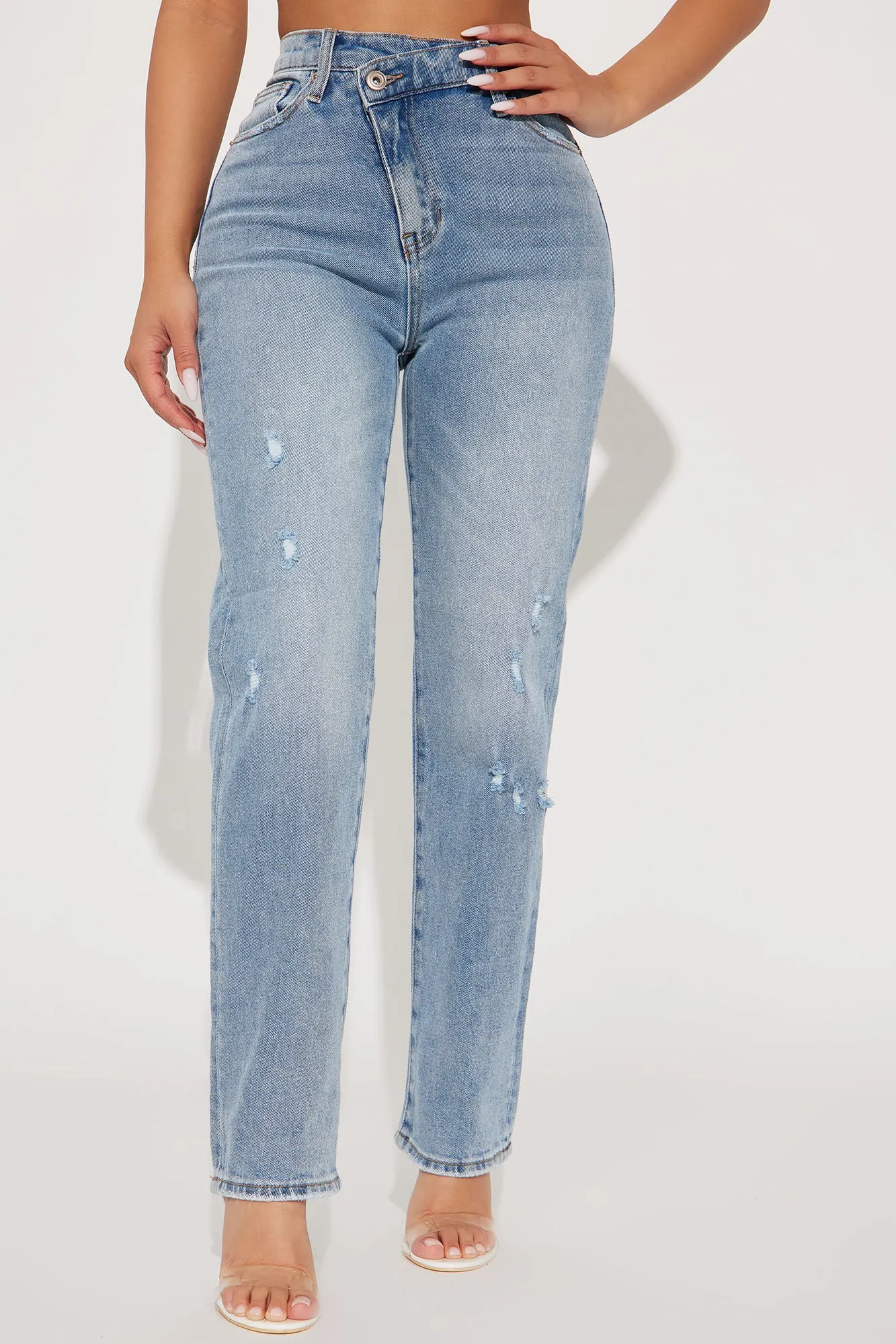 90's Crossover Straight Leg Ankle Jean - Medium Wash