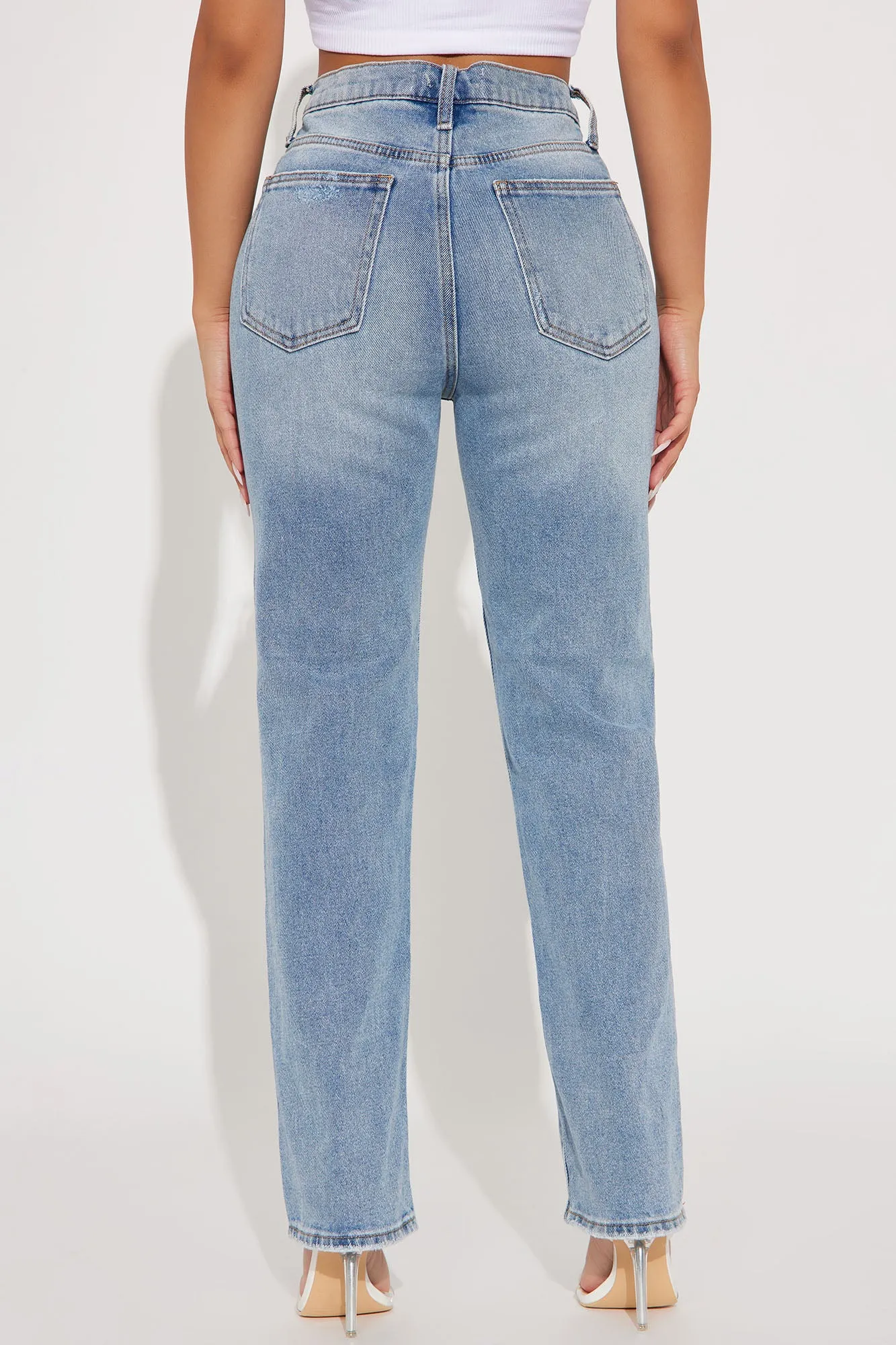 90's Crossover Straight Leg Ankle Jean - Medium Wash