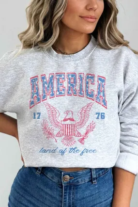 AMERICA LAND OF THE FREE PLUS SIZE SWEATSHIRT