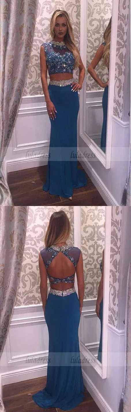 Beading Prom Dress,2 Pieces Prom Gowns,Elegant Evening Dress,BD99385