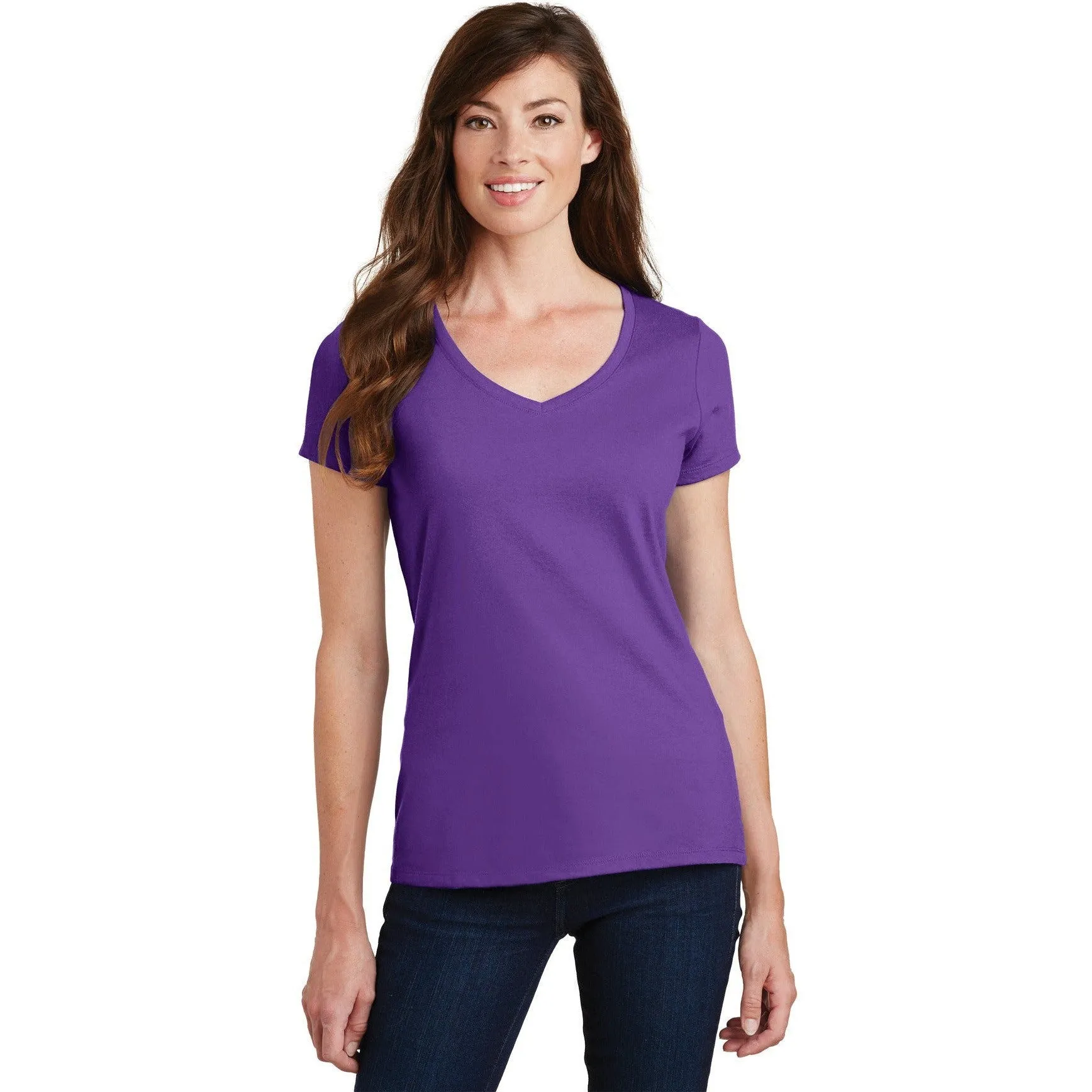 CLOSEOUT - Port & Company Ladies Fan Favorite V-Neck Tee