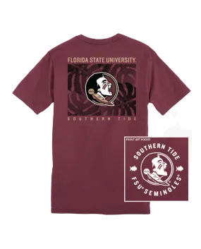 FSU Halftone Monstera SS T-Shirt Chianti