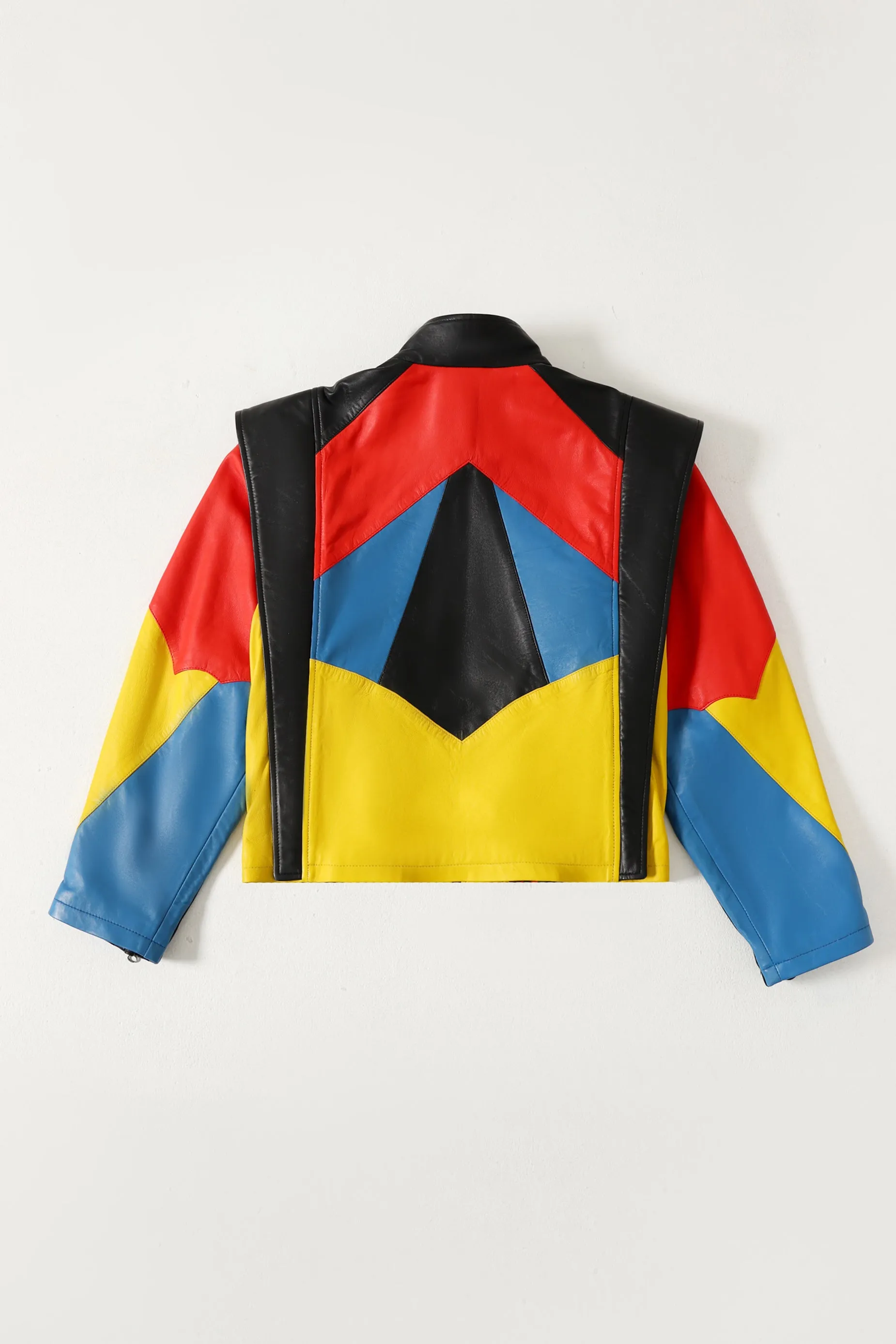 HAND EMBROIDERED LEATHER RACER JACKET