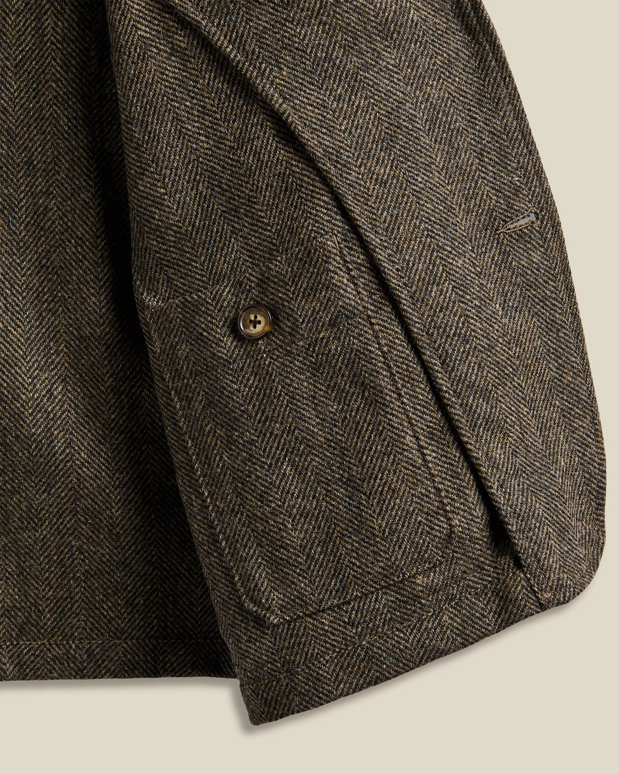 Labura Herringbone Wool - Brown