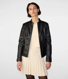 Meg Leather Scuba Jacket