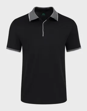 Men's Classic-Fit Cotton-Blend Pique Polo Shirt with Contrast Collar