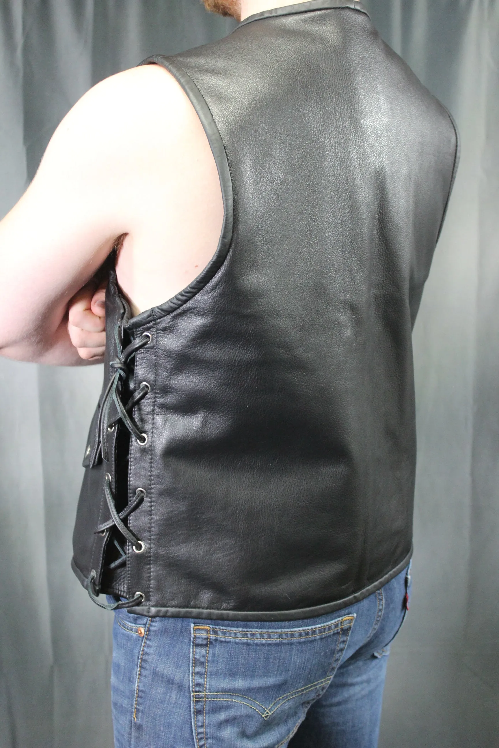 OnF Leather Bar Vest - Classic Black