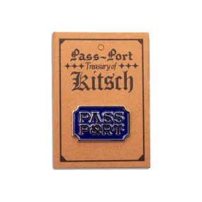 Pass~Port Yearbook Logo Pin (Royal Blue/Antique Silver)