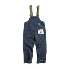 Retro Navy Deck Overalls