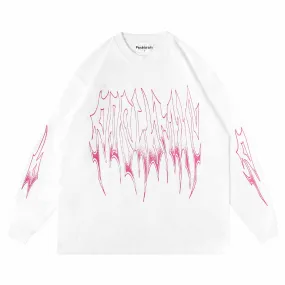 Ripped T-shirt LS - White