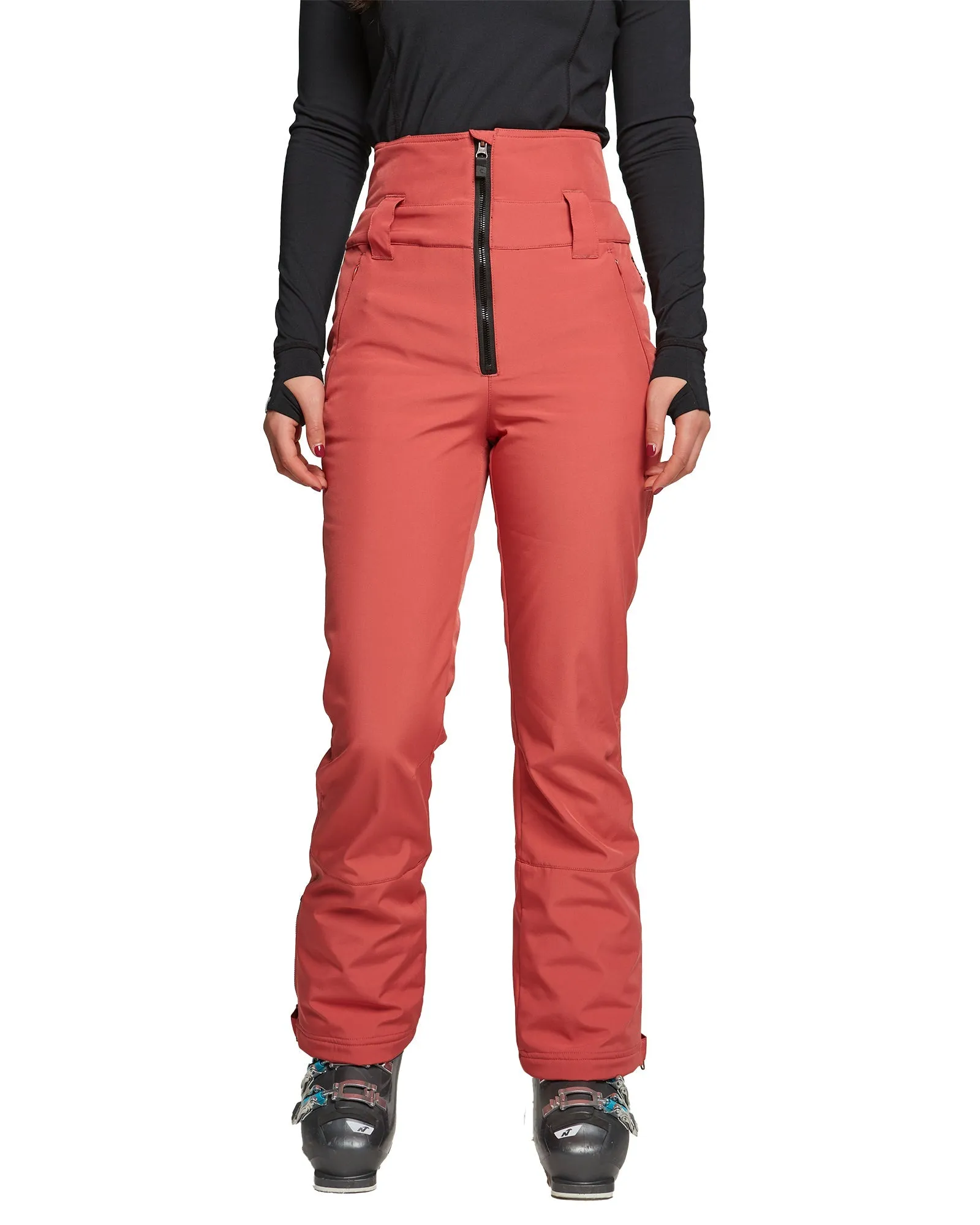 SOFTSHELL HIGH RISE PANT - MINERAL RED