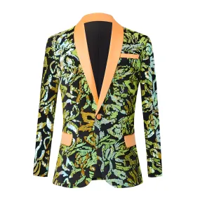 The Gorginio Sequin Slim Fit Blazer Suit Jacket