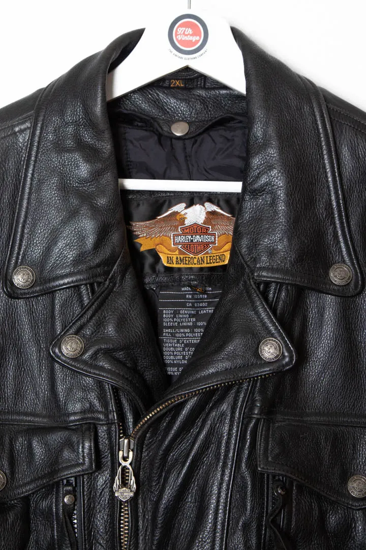 Women's Harley Davidson Leather Biker Jacket (XXL)